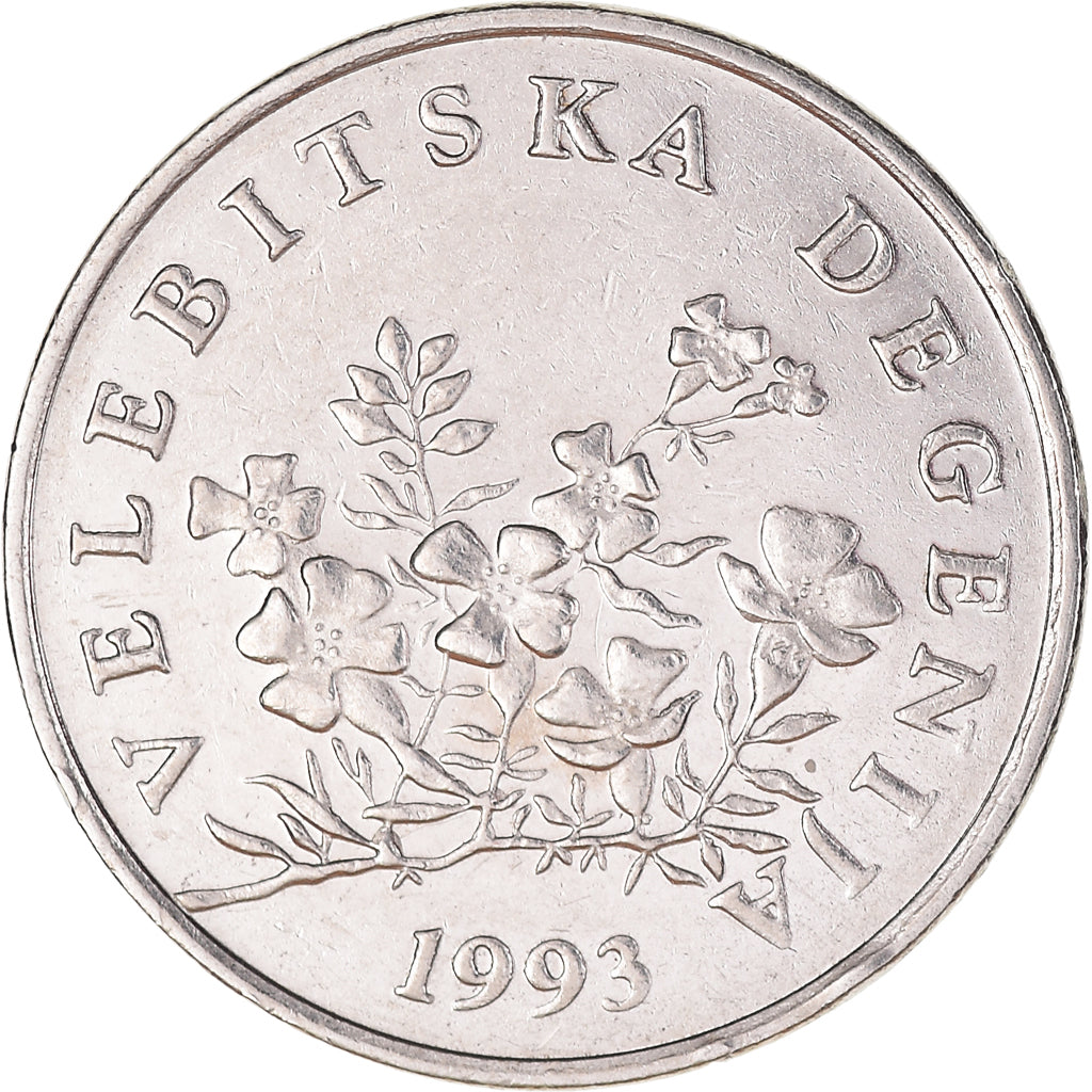Münze, Kroatien, 50 Lipa, 1993, S+, Nickel plated steel, KM:8