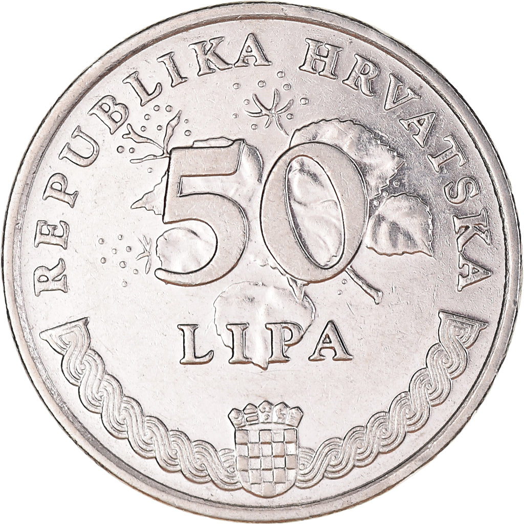 Münze, Kroatien, 50 Lipa, 1993, S+, Nickel plated steel, KM:8