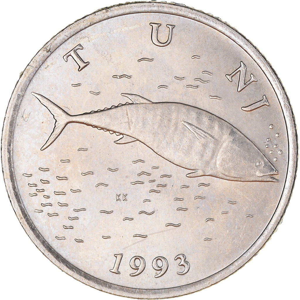 Münze, Kroatien, 2 Kune, 1993, VZ+, Copper-Nickel-Zinc, KM:21
