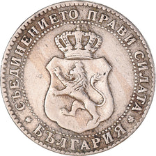 Moeda, Bulgária, Ferdinand I, 10 Stotinki, 1888, VF(30-35), Cobre-níquel