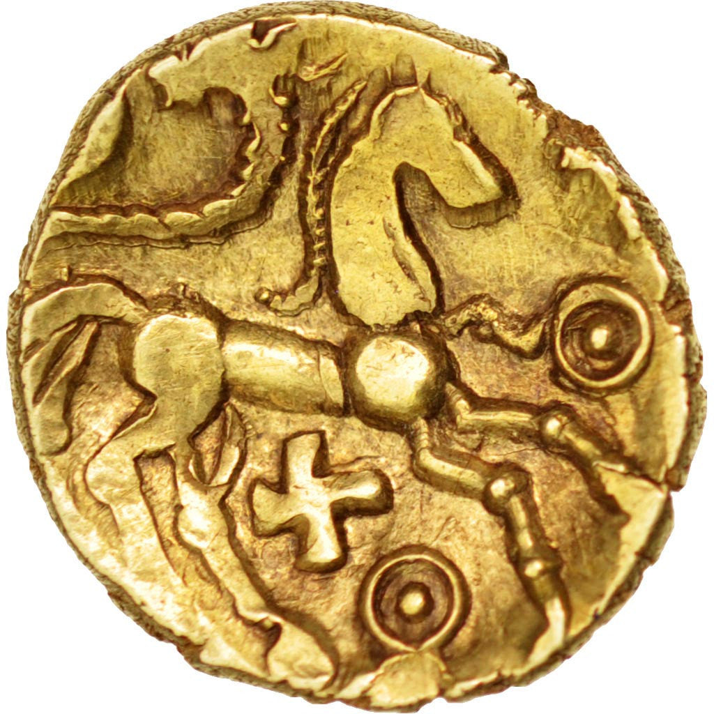 Monnaie, Suessions, 1/4 Statère, SUP, Or, Delestrée:329