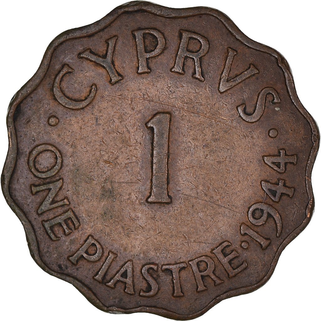 Moneta, Cypr, Piastre, 1944, EF(40-45), Brązowy