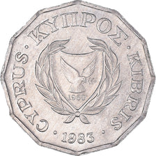 Moneta, Cypr, 1/2 Cent, 1983, AU(55-58), Aluminium