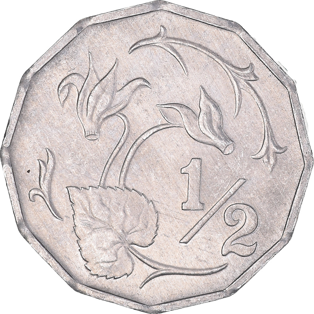 Moneta, Cypr, 1/2 Cent, 1983, AU(55-58), Aluminium