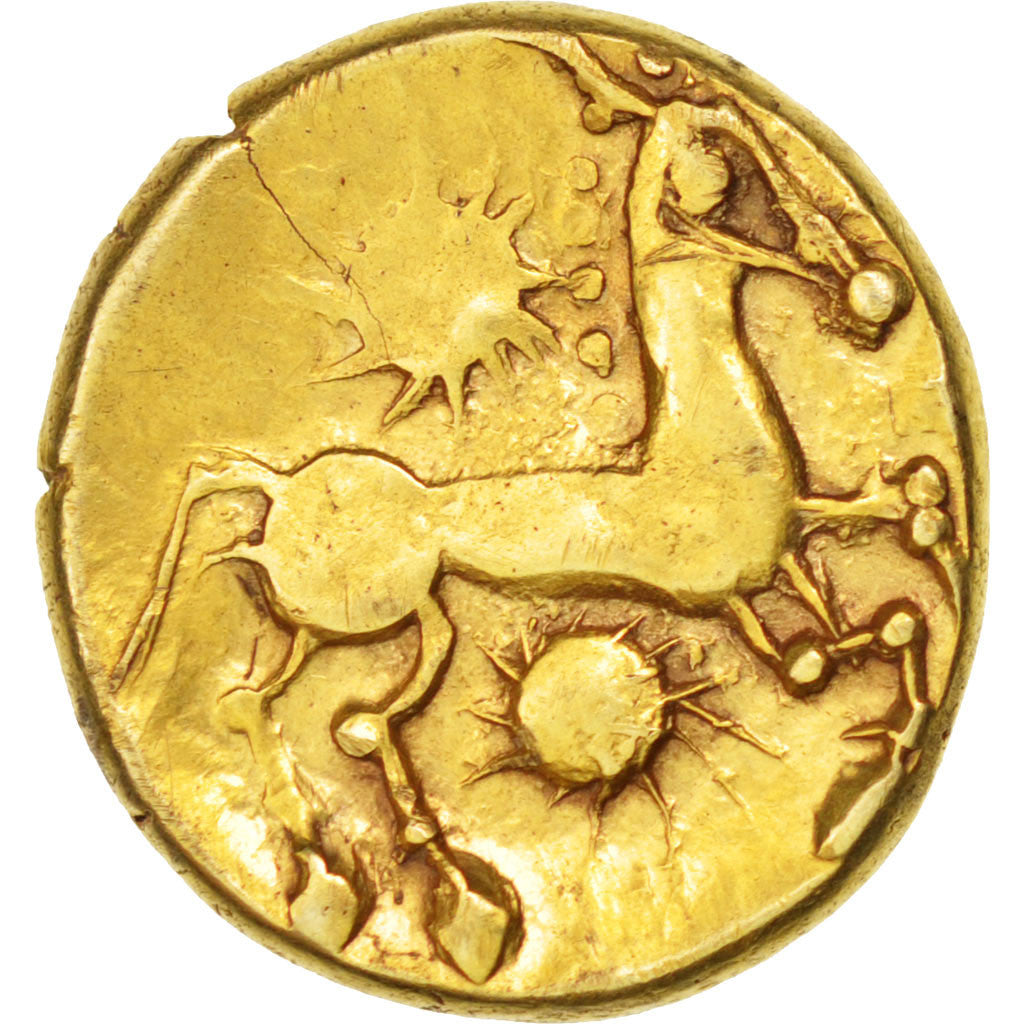 Coin, Bellovaci, Stater, AU(50-53), Gold, Delestrée:273
