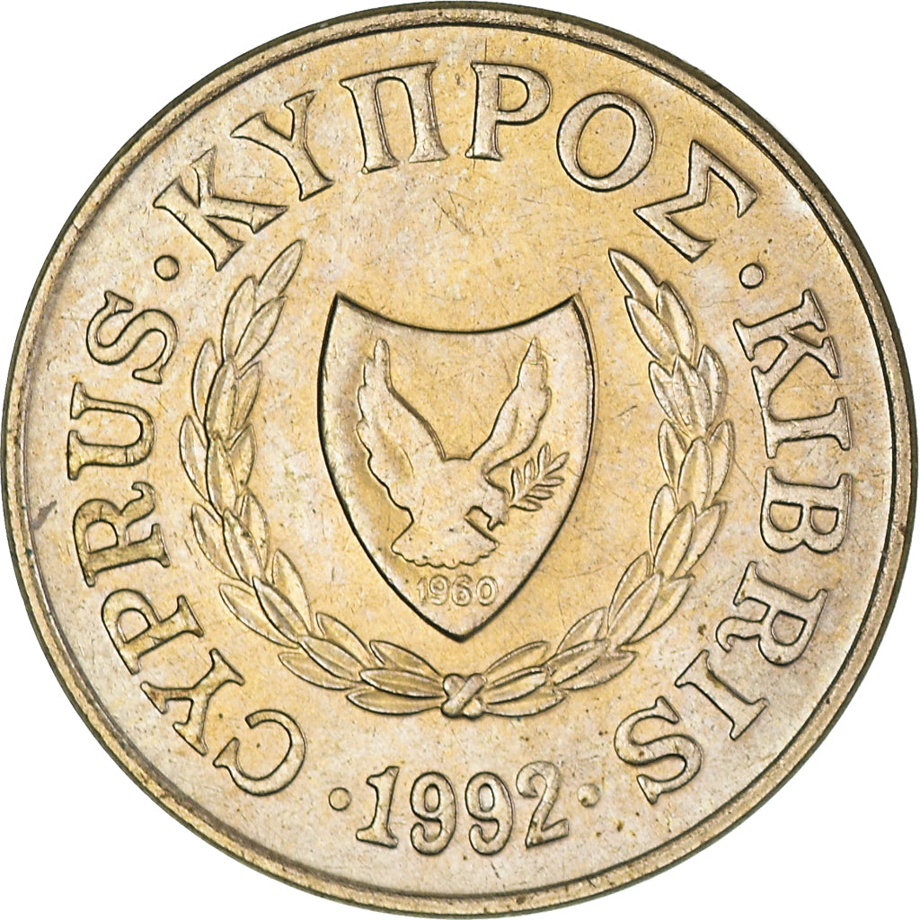 Monnaie, Chypre, 2 Cents, 1992, TTB+, Nickel-Cuivre, KM:54.3