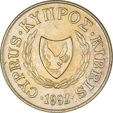 Monnaie, Chypre, 2 Cents, 1992, TTB+, Nickel-Cuivre, KM:54.3