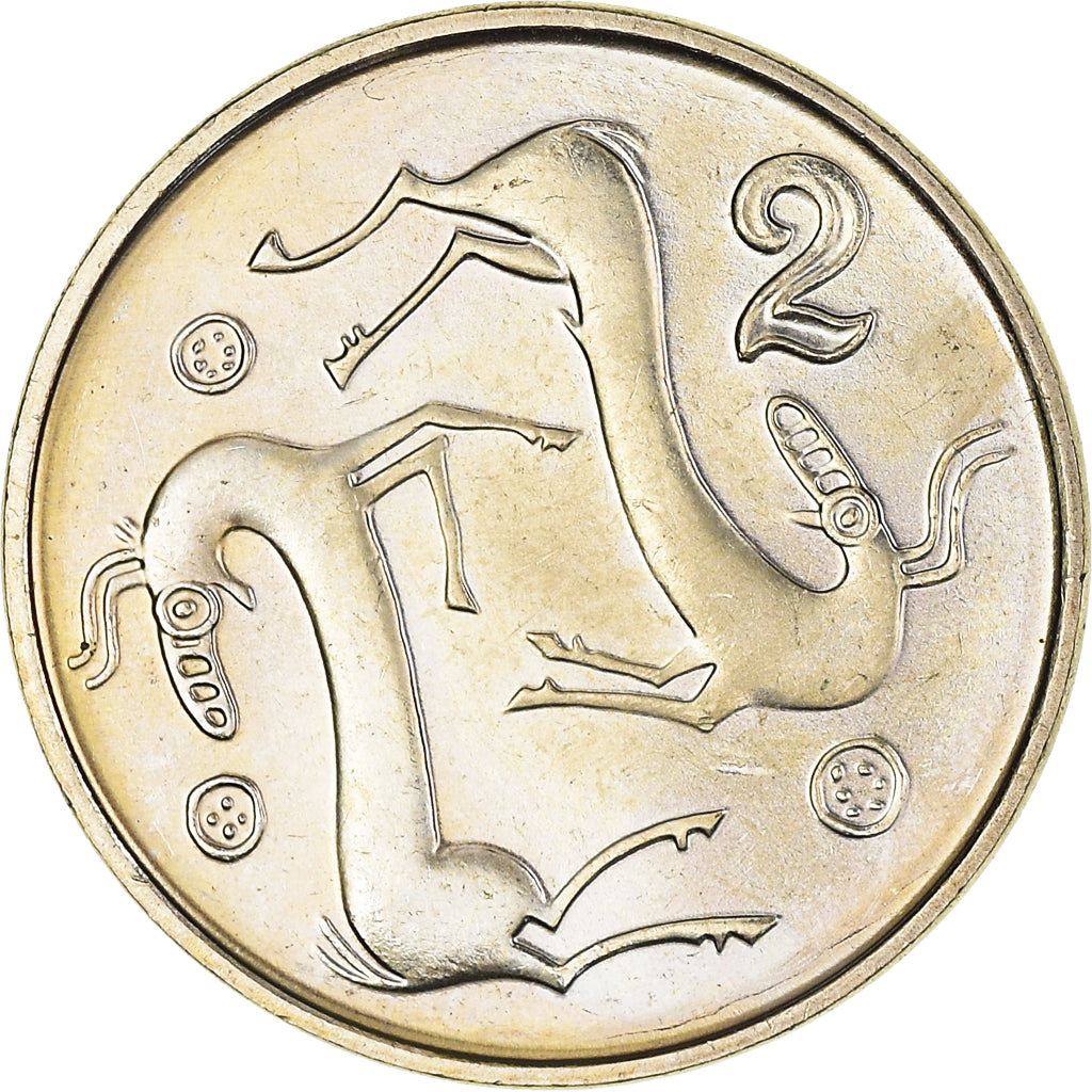 Monnaie, Chypre, 2 Cents, 2003, SUP+, Nickel-Cuivre, KM:54.3