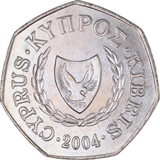 Munten, Cyprus, Abduction of Europa, 50 Cents, 2004, ZF+, Cupro-nikkel, KM:66