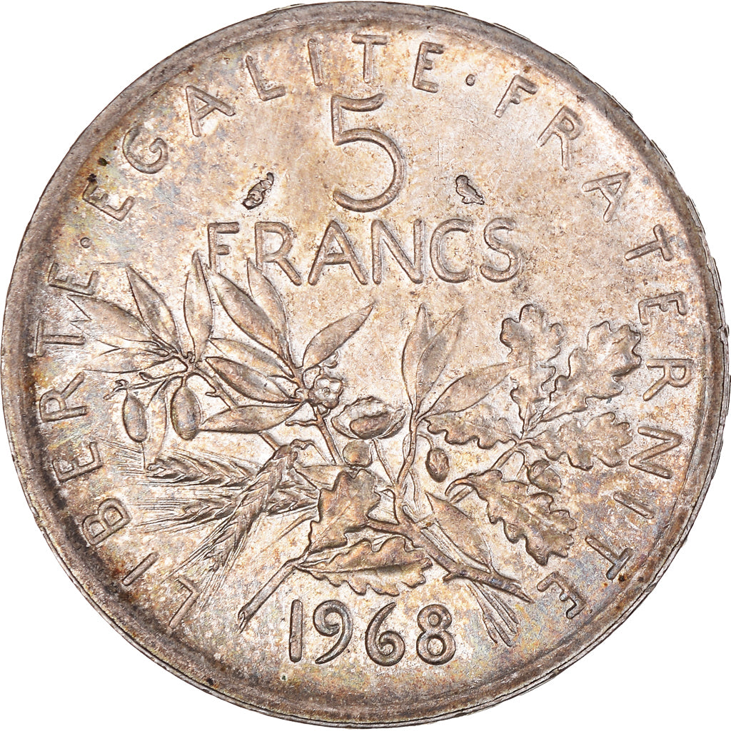 Monnaie, France, Semeuse, 5 Francs, 1968, TTB+, Argent, Gadoury:770, KM:926