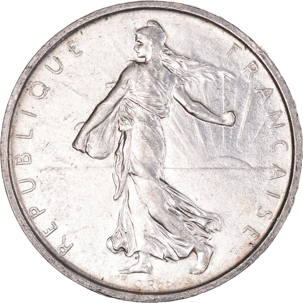 Munten, Frankrijk, Semeuse, 5 Francs, 1968, ZF+, Zilver, KM:926, Gadoury:770