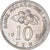 Münze, Malaysia, 10 Sen, 1993, VZ, Kupfer-Nickel, KM:51