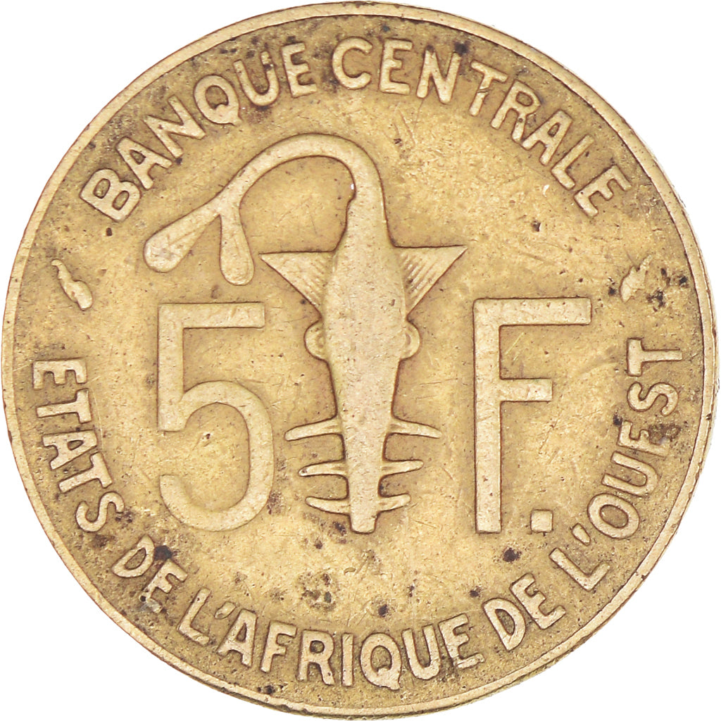 Moeda, Estados da África Ocidental, 5 Francs, 1982, VF(30-35)