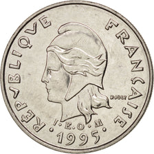 Moneda, Nueva Caledonia, 10 Francs, 1995, Paris, SC+, Níquel, KM:11