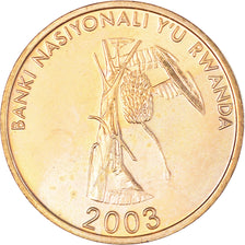 Monnaie, Rwanda, 10 Francs, 2003, TTB, Brass plated steel, KM:24