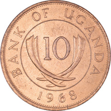 Monnaie, Ouganda, 10 Cents, 1968, SUP, Bronze, KM:2