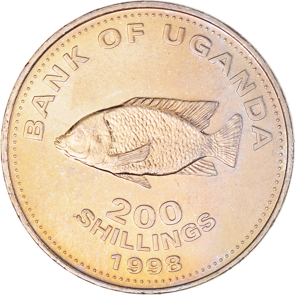 Moeda, Uganda, 200 Shillings, 1998, Royal Canadian Mint, AU(50-53)