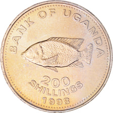Moeda, Uganda, 200 Shillings, 1998, Royal Canadian Mint, AU(50-53)