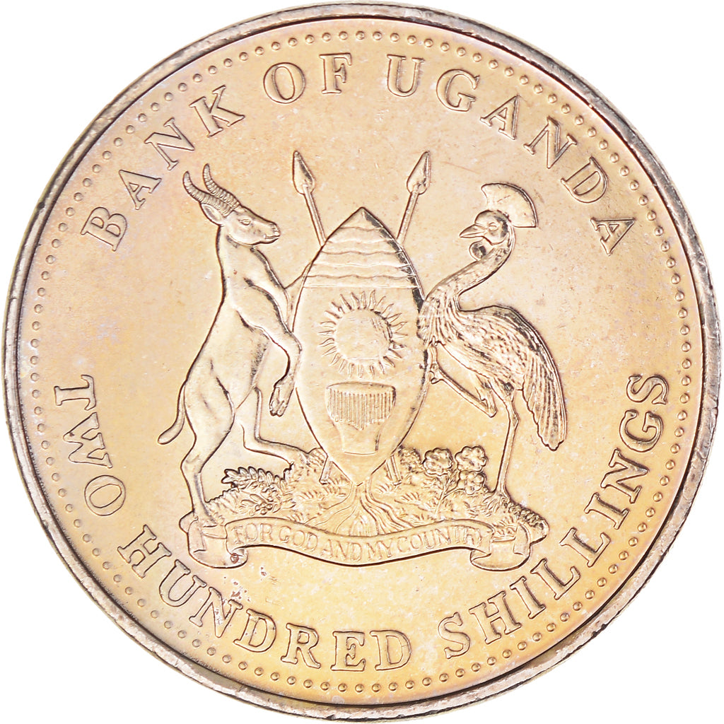 Moeda, Uganda, 200 Shillings, 1998, Royal Canadian Mint, AU(50-53)