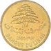 Munten, Libanon, 25 Piastres, 1980, PR, Nickel-brass, KM:27.2