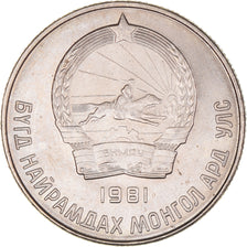 Münze, Mongolei, 20 Mongo, 1981, SS, Kupfer-Nickel, KM:32