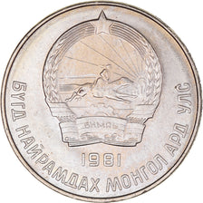 Coin, Mongolia, 20 Mongo, 1981, AU(50-53), Copper-nickel, KM:32