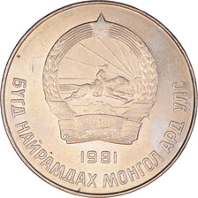 Moneta, Mongolia, 50 Mongo, 1981, AU(50-53), Miedź-Nikiel, KM:33