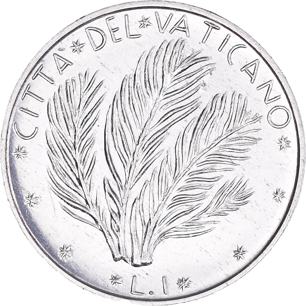 Moneta, PAŃSTWO WATYKAŃSKIE, Paul VI, Lira, 1977, Roma, MS(63), Aluminium