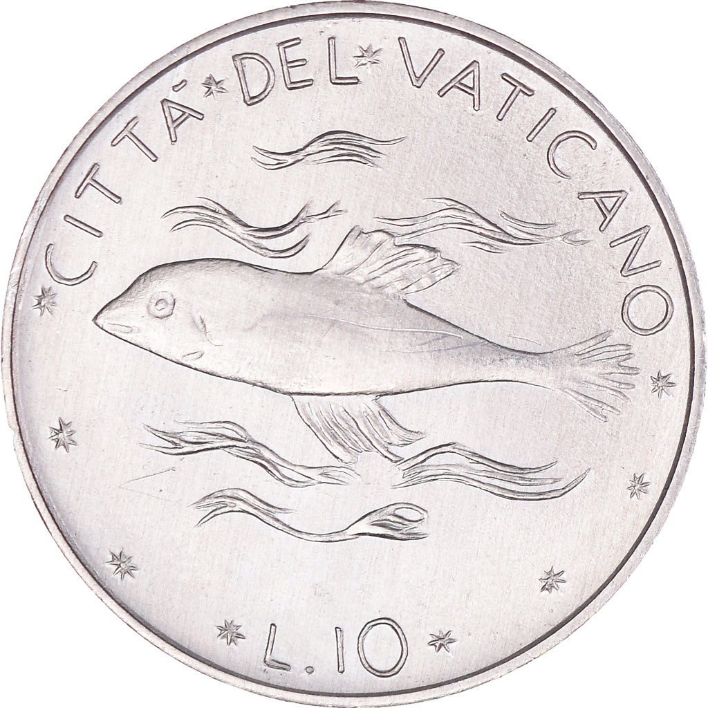 Moneta, PAŃSTWO WATYKAŃSKIE, Paul VI, 10 Lire, 1977, Roma, MS(60-62)