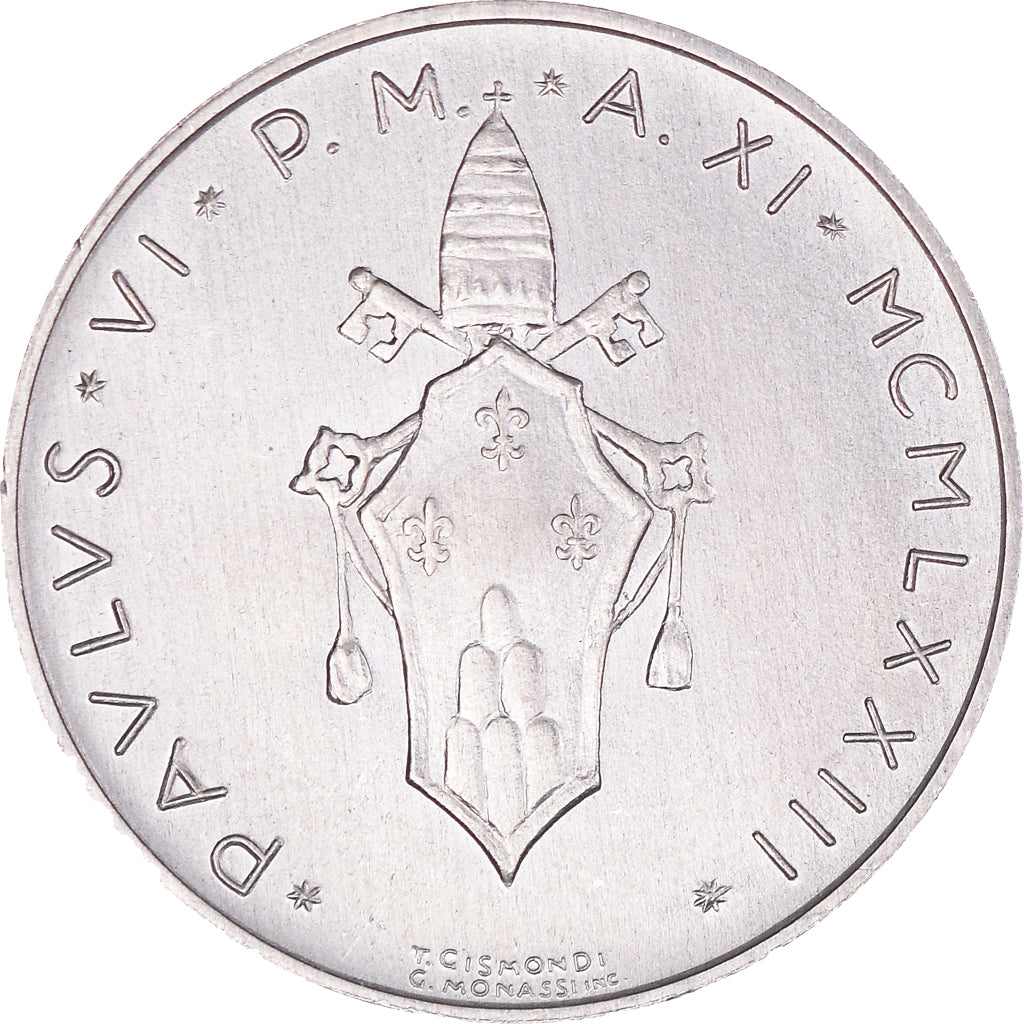 Moneta, PAŃSTWO WATYKAŃSKIE, Paul VI, 10 Lire, 1977, Roma, MS(60-62)