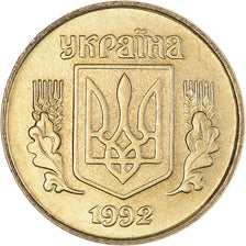 Coin, Ukraine, 10 Kopiyok, 1992, AU(55-58), Brass, KM:1.1a