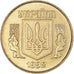 Moneta, Ukraina, 10 Kopiyok, 1992, AU(55-58), Mosiądz, KM:1.1a