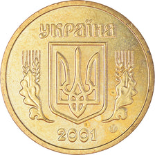 Moneta, Ucraina, Hryvnia, 2001, Kyiv, BB+, Alluminio-bronzo, KM:8b