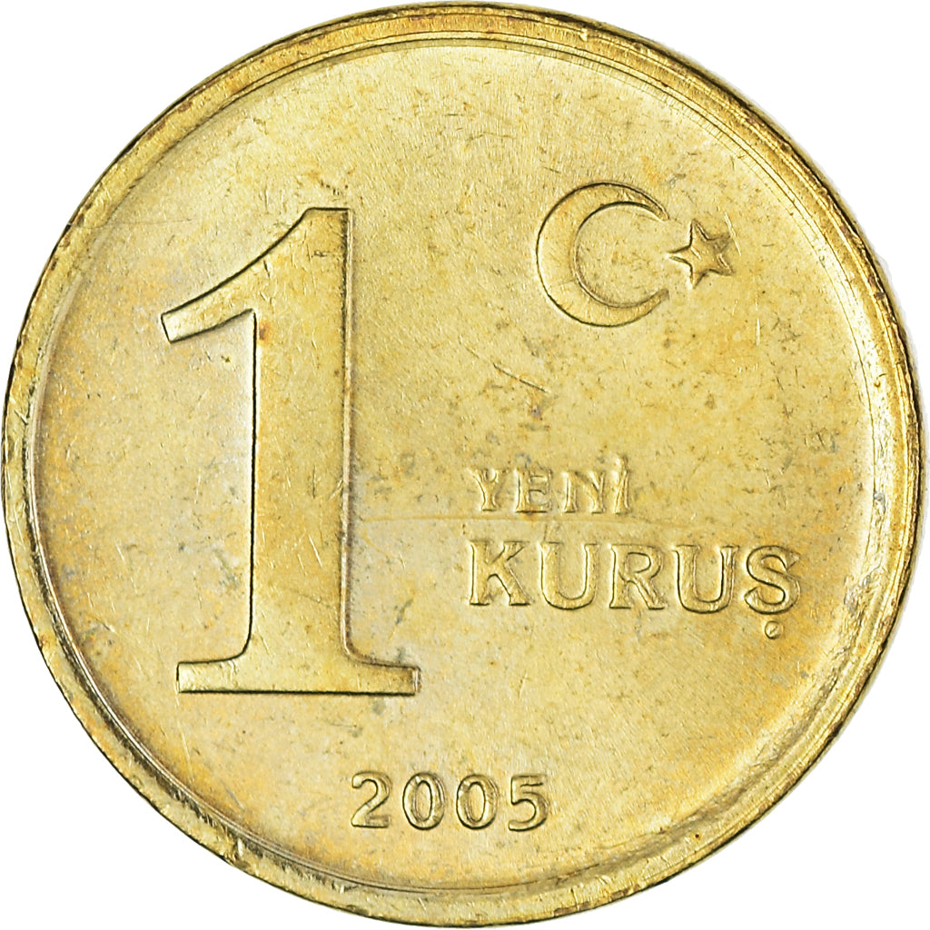 Moneta, Turcja, New Kurus, 2005, Istanbul, AU(50-53), Aluminium-Brąz, KM:1164
