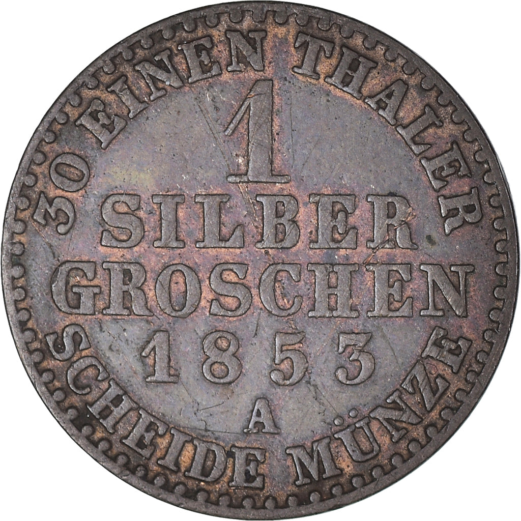 Monnaie, Etats allemands, PRUSSIA, Friedrich Wilhelm IV, Groschen, 1853, Berlin