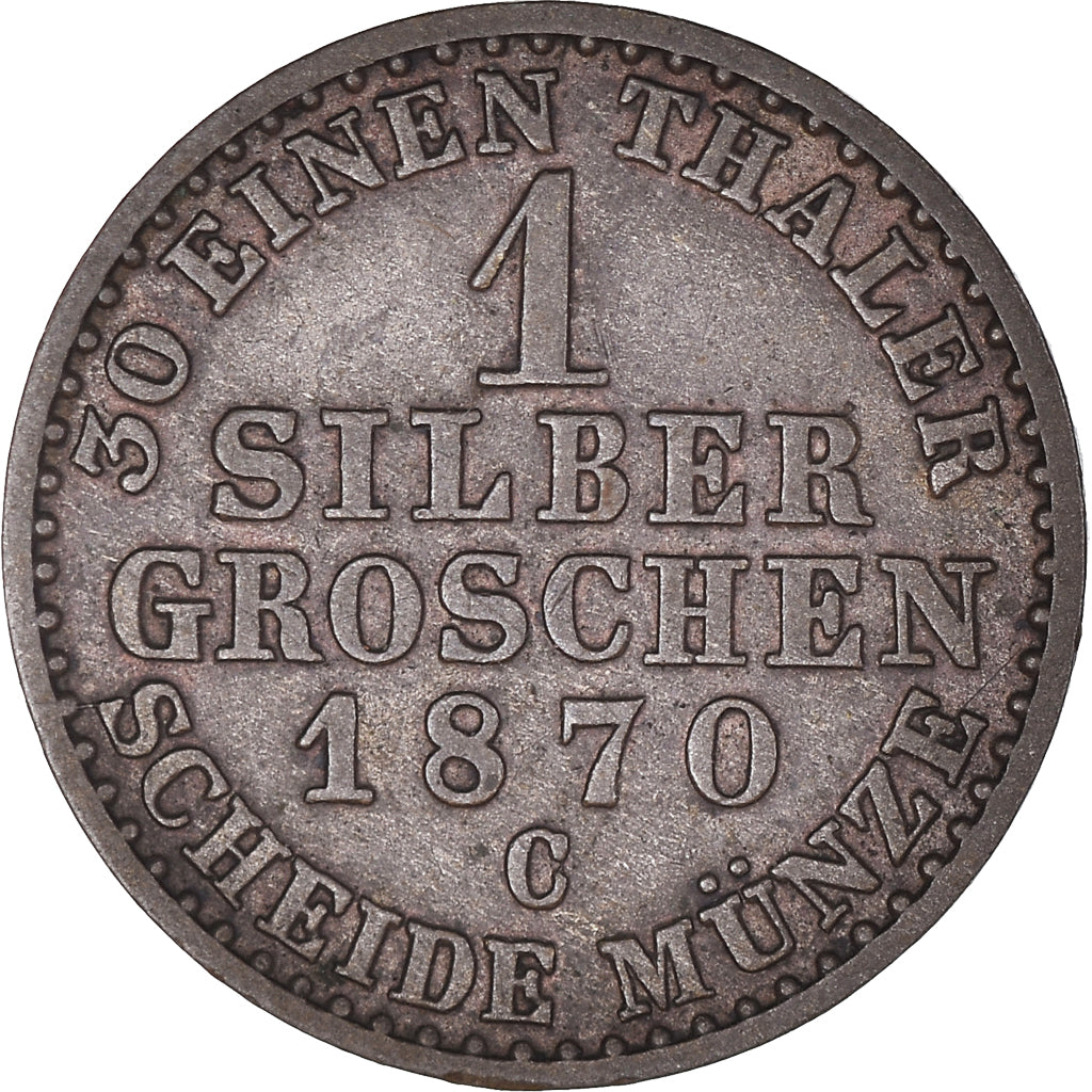 Munten, Duitse staten, PRUSSIA, Wilhelm I, Groschen, 1870, Frankfurt, ZF+