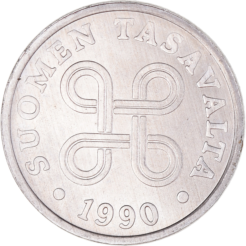 Monnaie, Finlande, 5 Pennia, 1990, TB+, Aluminium, KM:45a