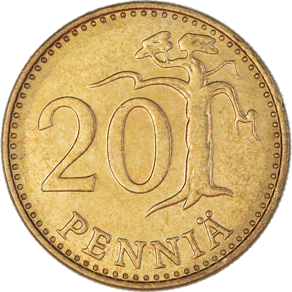 Münze, Finnland, 20 Pennia, 1984, SS+, Aluminum-Bronze, KM:47