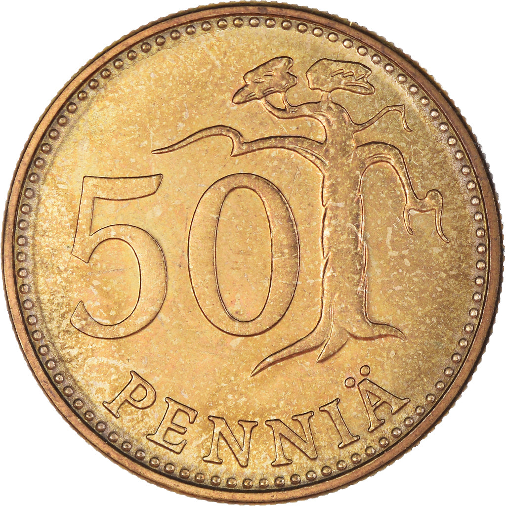 Monnaie, Finlande, 50 Penniä, 1983, SUP, Bronze-Aluminium, KM:48