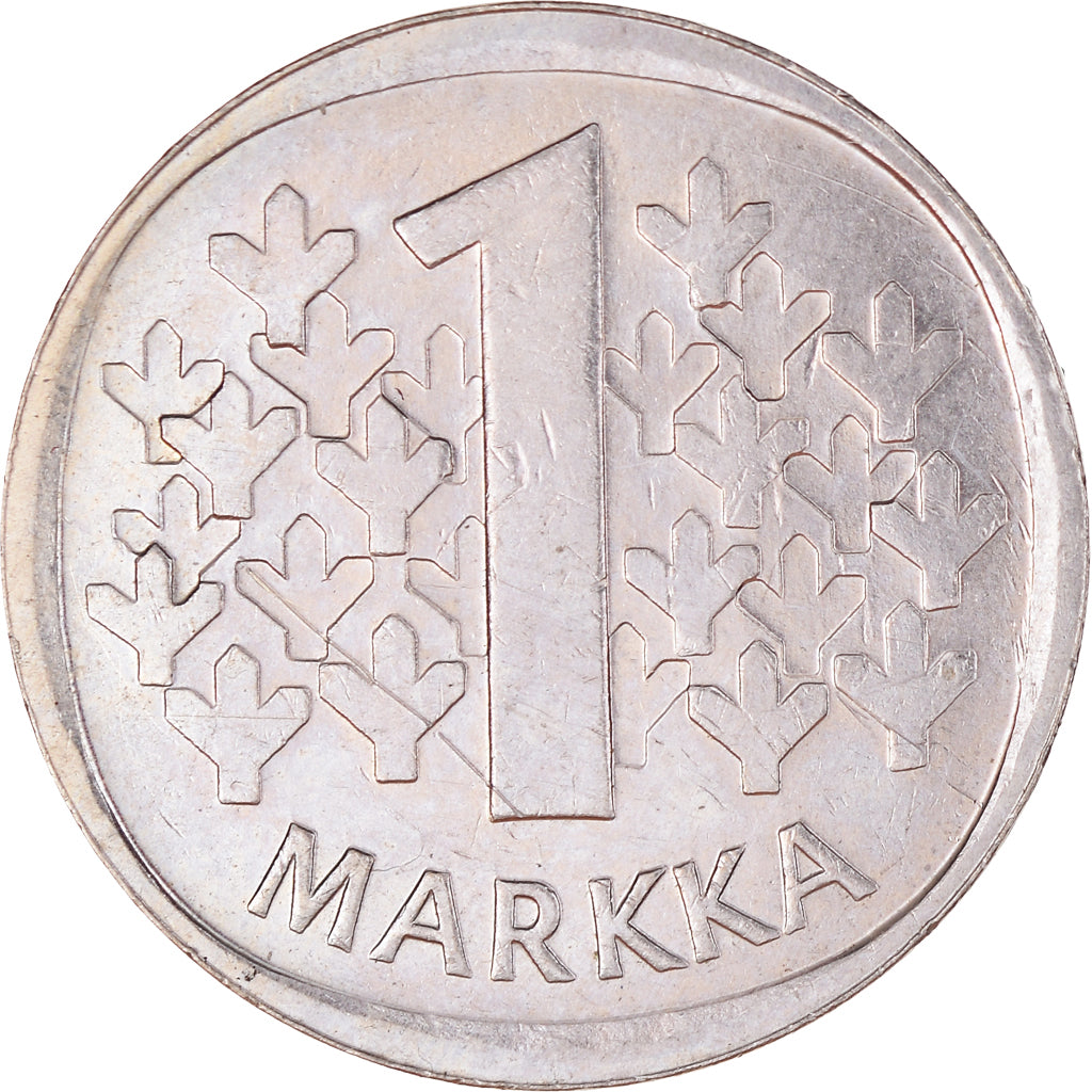 Moneta, Finlandia, Markka, 1991, AU(50-53), Miedź-Nikiel, KM:49a