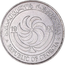 Monnaie, Géorgie, 2 Thetri, 1993, TTB, Acier inoxydable, KM:77