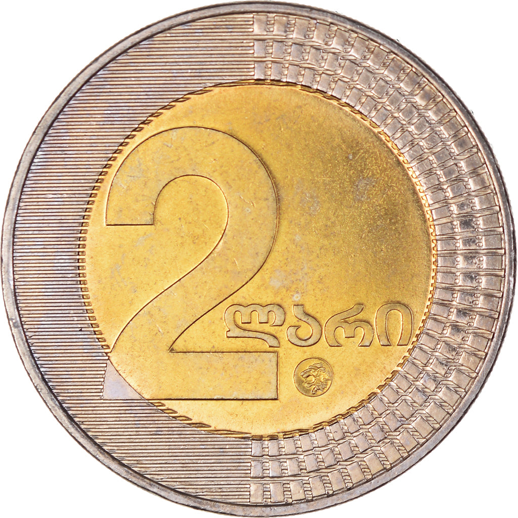 Monnaie, Géorgie, 2 Lari, 2006, SUP, Bimétallique, KM:94