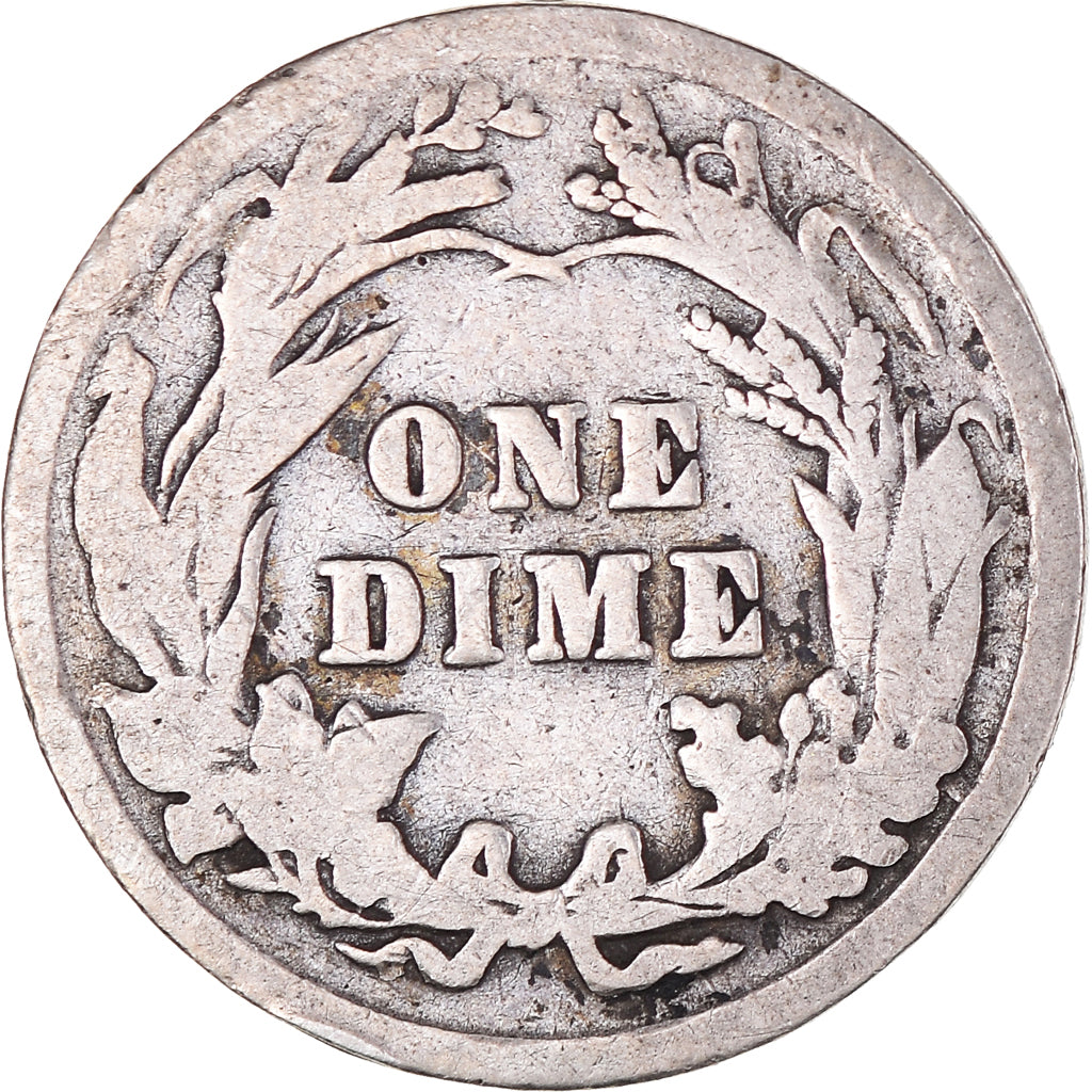 Monnaie, États-Unis, Barber Dime, Dime, 1906, U.S. Mint, Philadelphie, TB