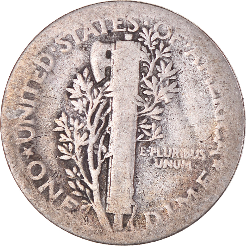 Moneda, Estados Unidos, Mercury Dime, Dime, 1917, U.S. Mint, Philadelphia, BC