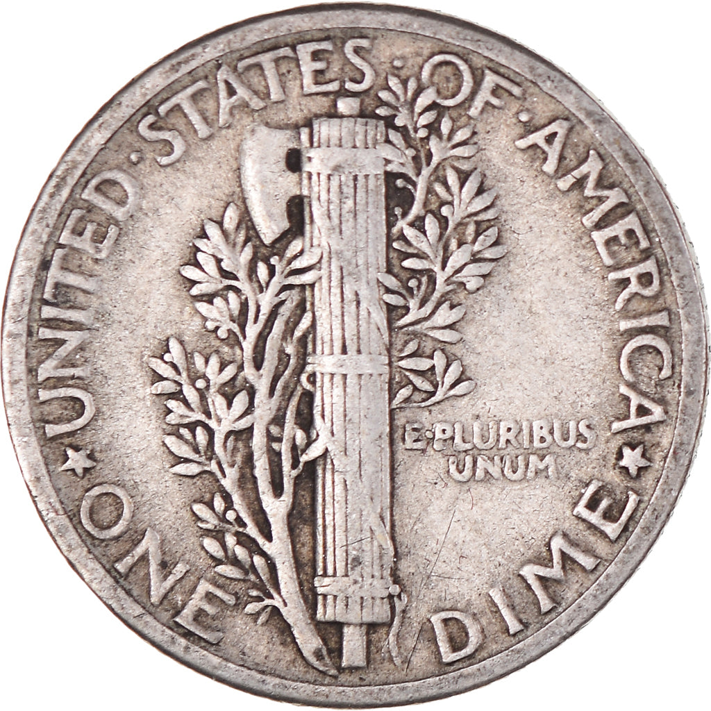 Moneda, Estados Unidos, Mercury Dime, Dime, 1929, U.S. Mint, Philadelphia, BC+
