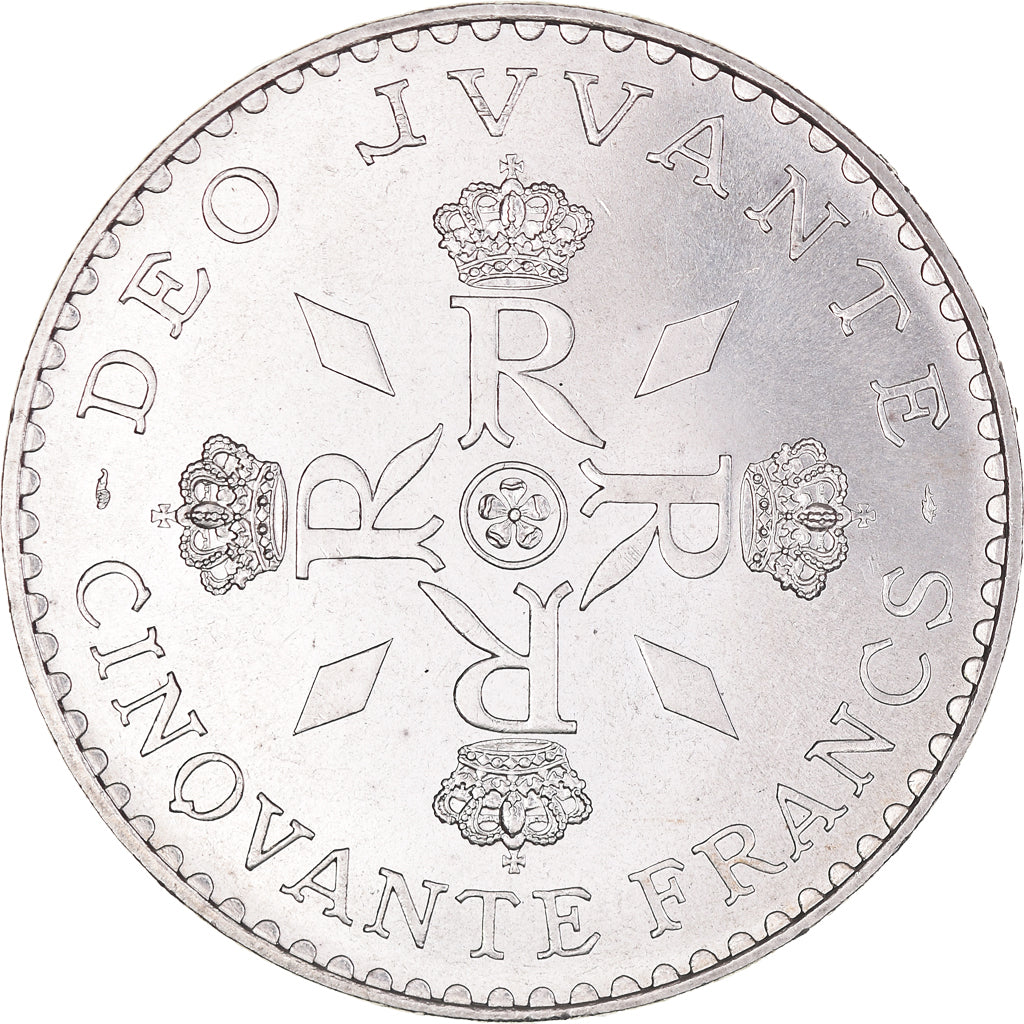 Coin, Monaco, Rainier III, 50 Francs, 1974, AU(55-58), Silver, KM:152.1