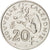 Moneta, Nowa Kaledonia, 20 Francs, 1992, Paris, MS(64), Nikiel, KM:12