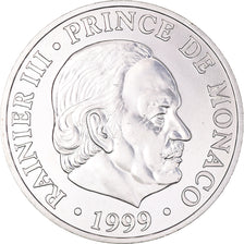 Coin, Monaco, Rainier III, 100 Francs, 1999, Paris, MS(63), Silver, KM:175