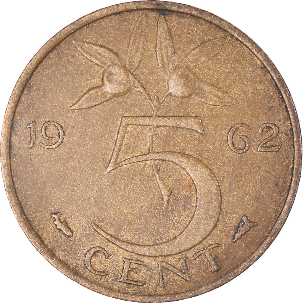 Münze, Niederlande, Juliana, 5 Cents, 1962, S+, Bronze, KM:181