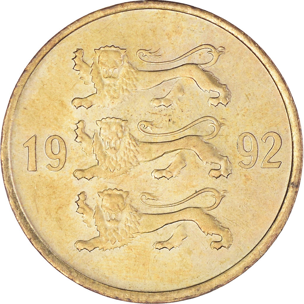 Coin, Estonia, 20 Senti, 1992, MS(60-62), Aluminum-Bronze, KM:23